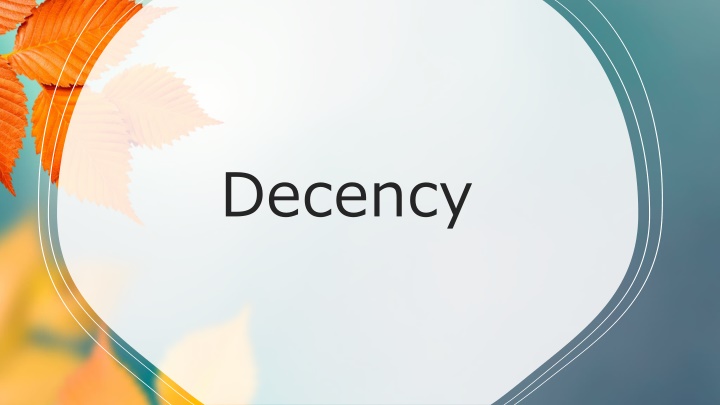 decency