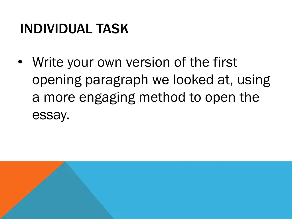 individual task