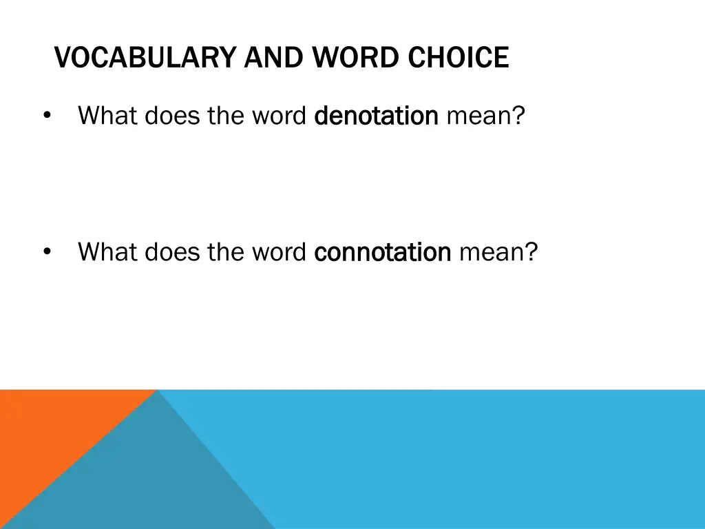 vocabulary and word choice 1