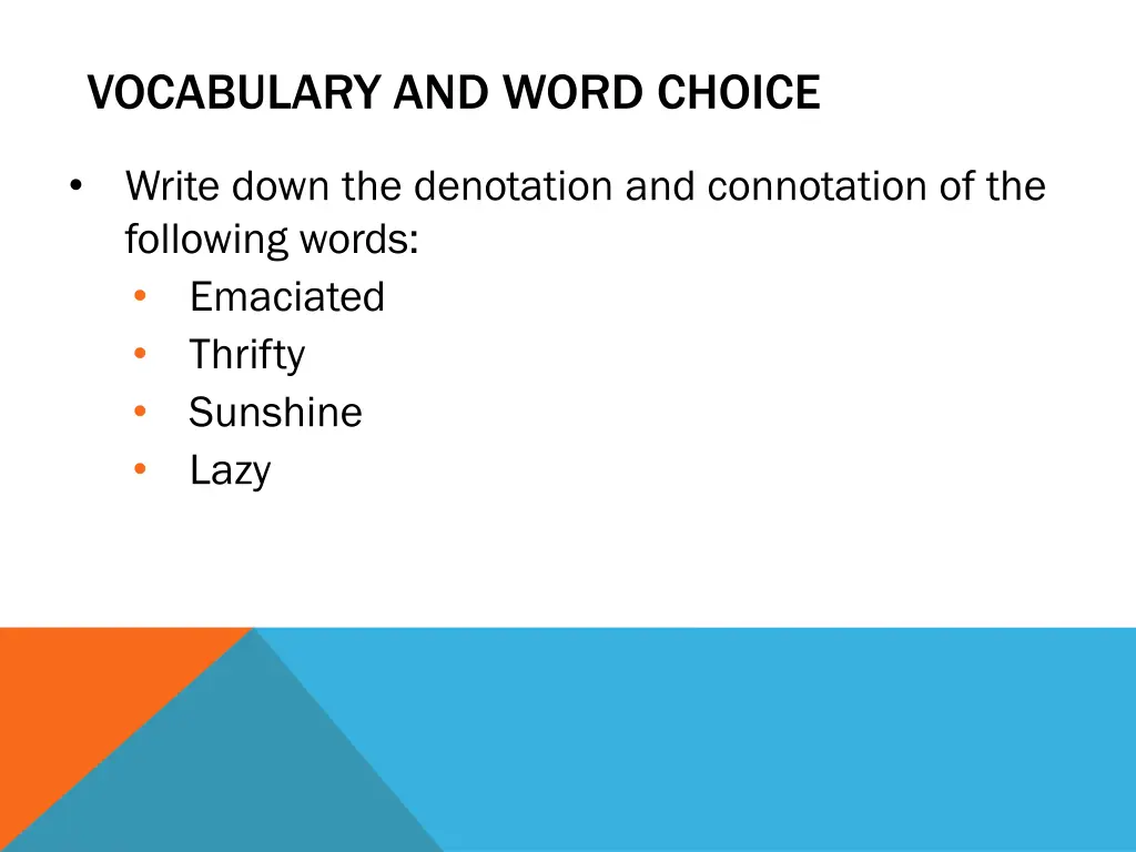 vocabulary and word choice 2