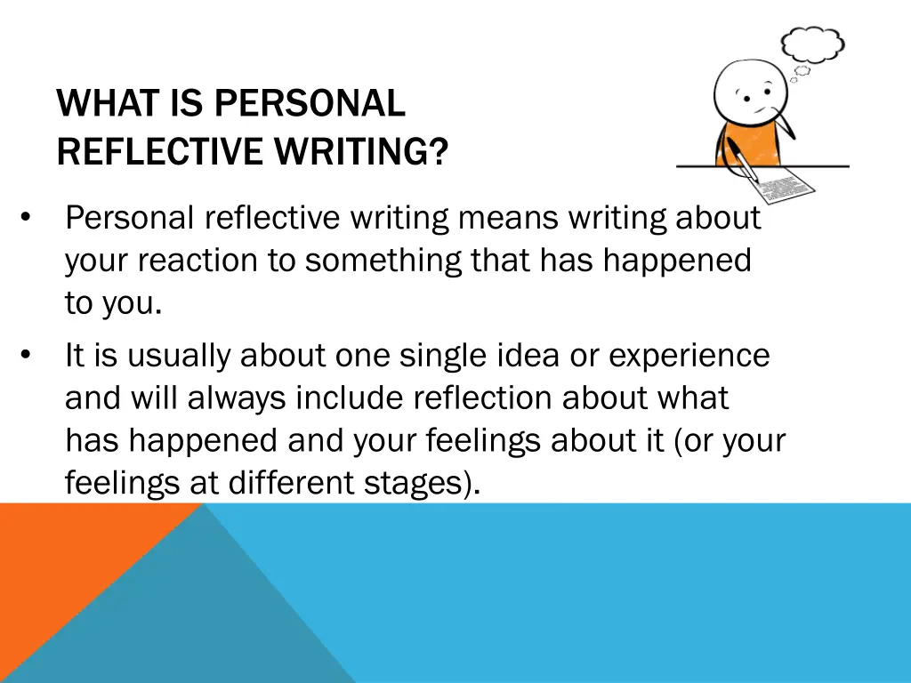 what is personal reflective writing