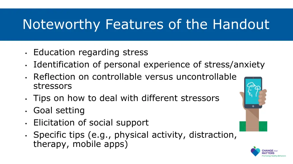 noteworthy features of the handout