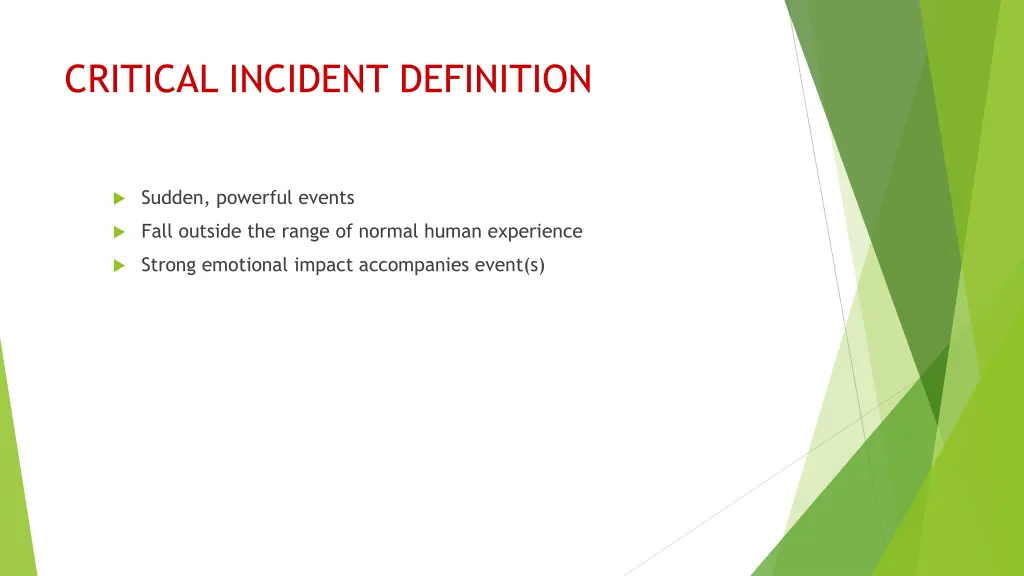 critical incident definition