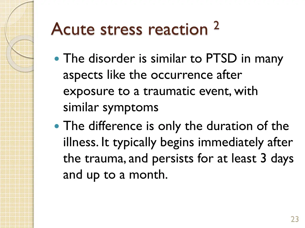 acute stress reaction 2