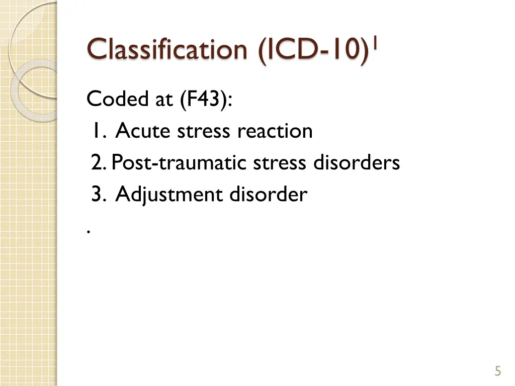 classification icd 10 1