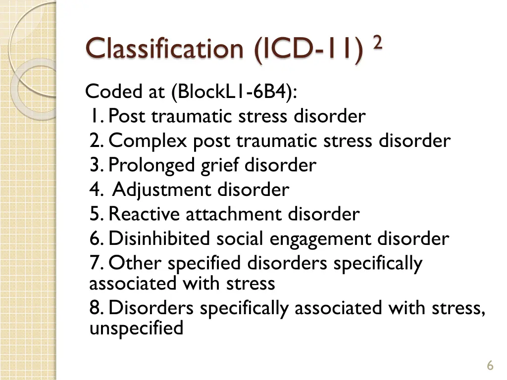 classification icd 11 2