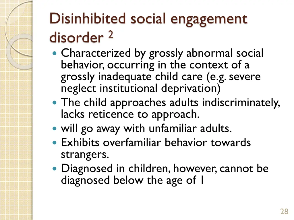 disinhibited social engagement disorder