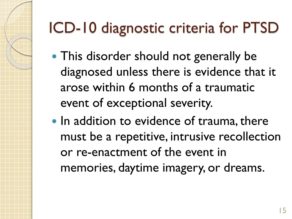 icd 10 diagnostic criteria for ptsd