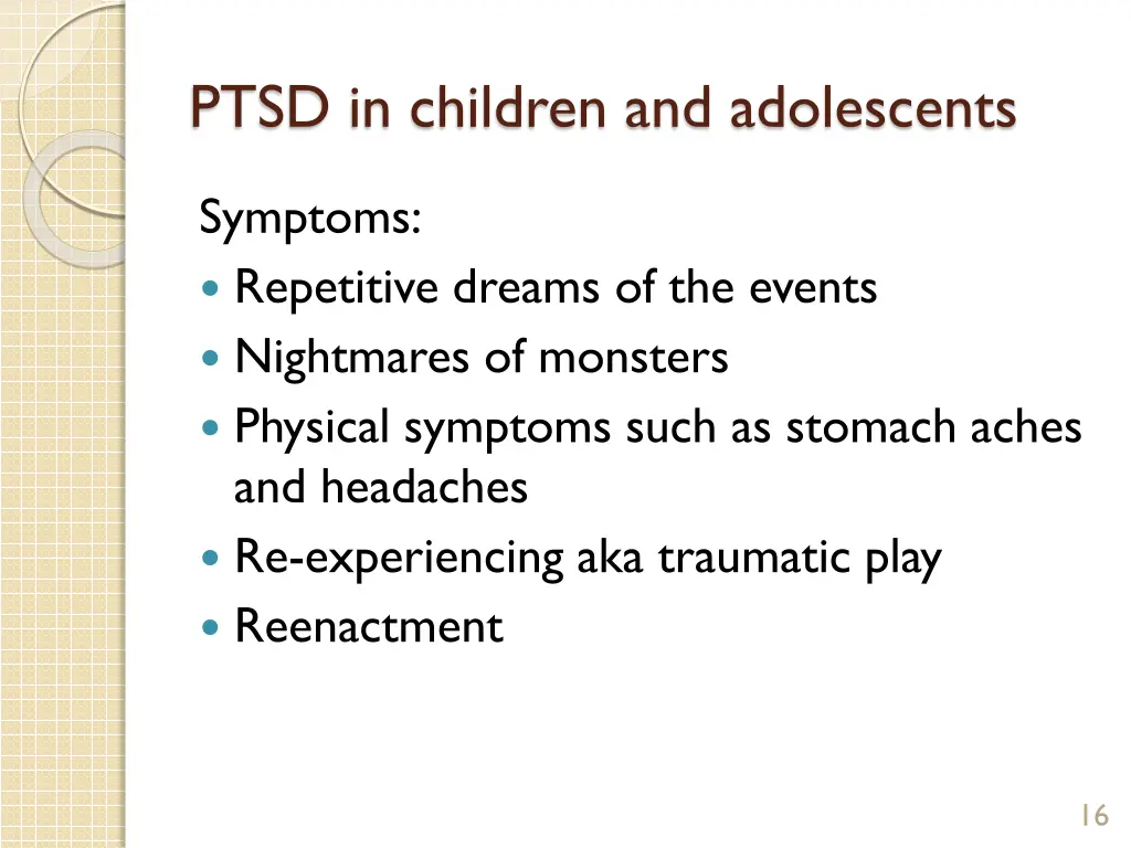 ptsd in children and adolescents