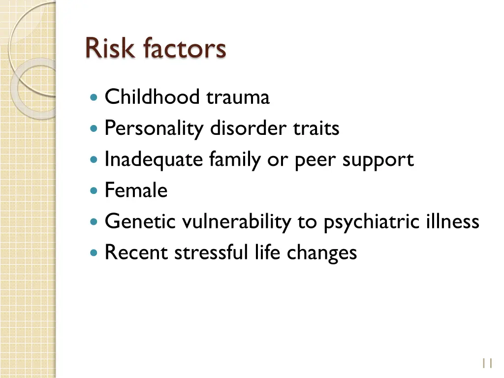 risk factors