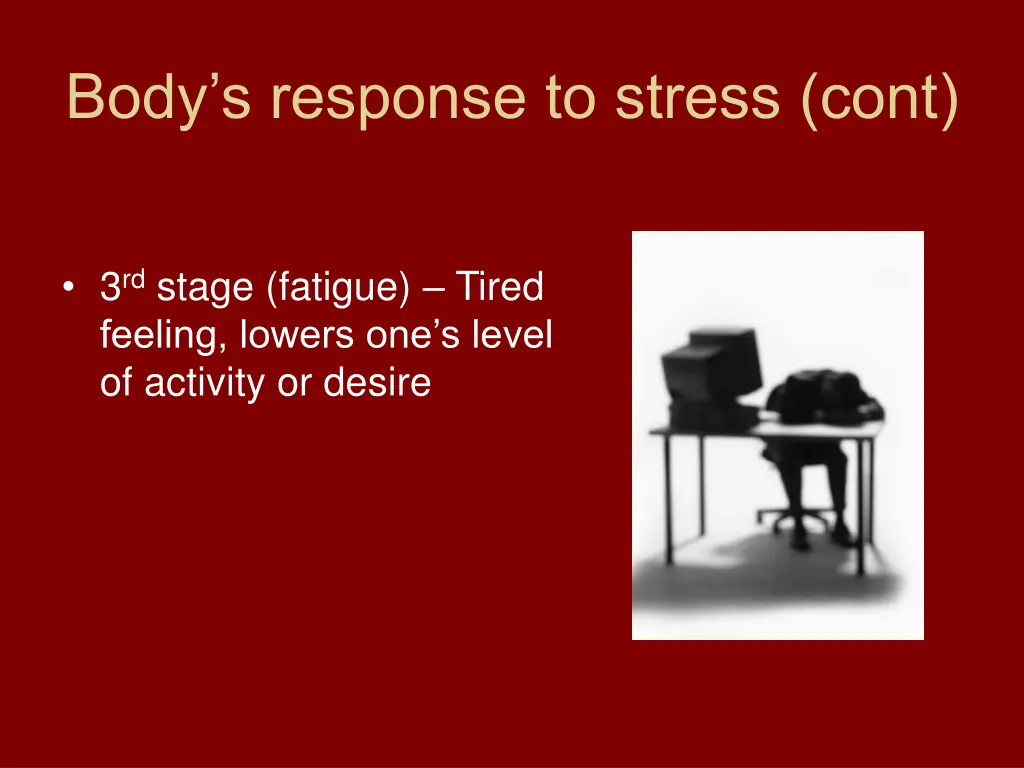 body s response to stress cont 2