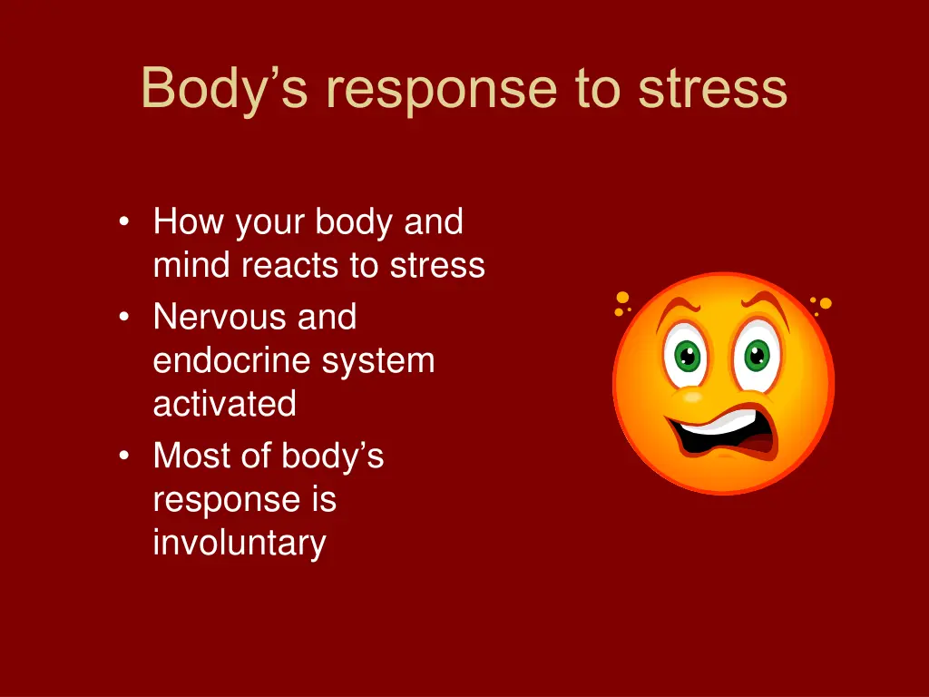 body s response to stress