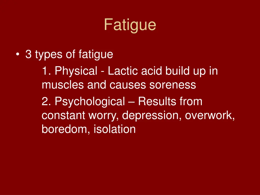 fatigue