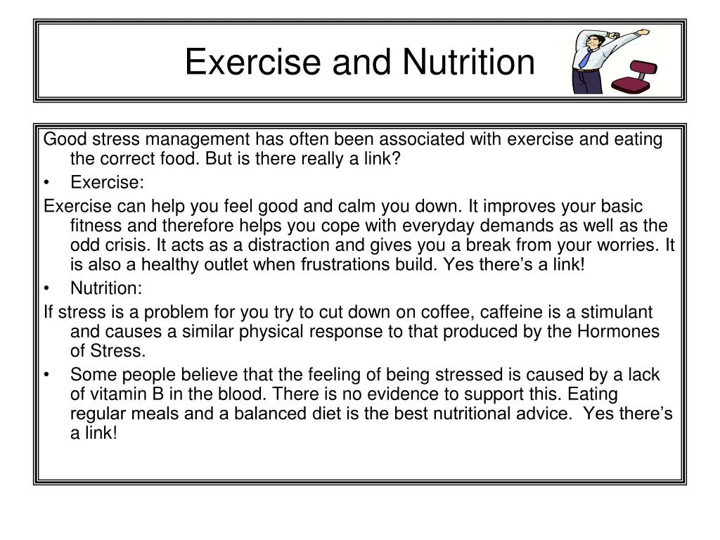 exercise and nutrition