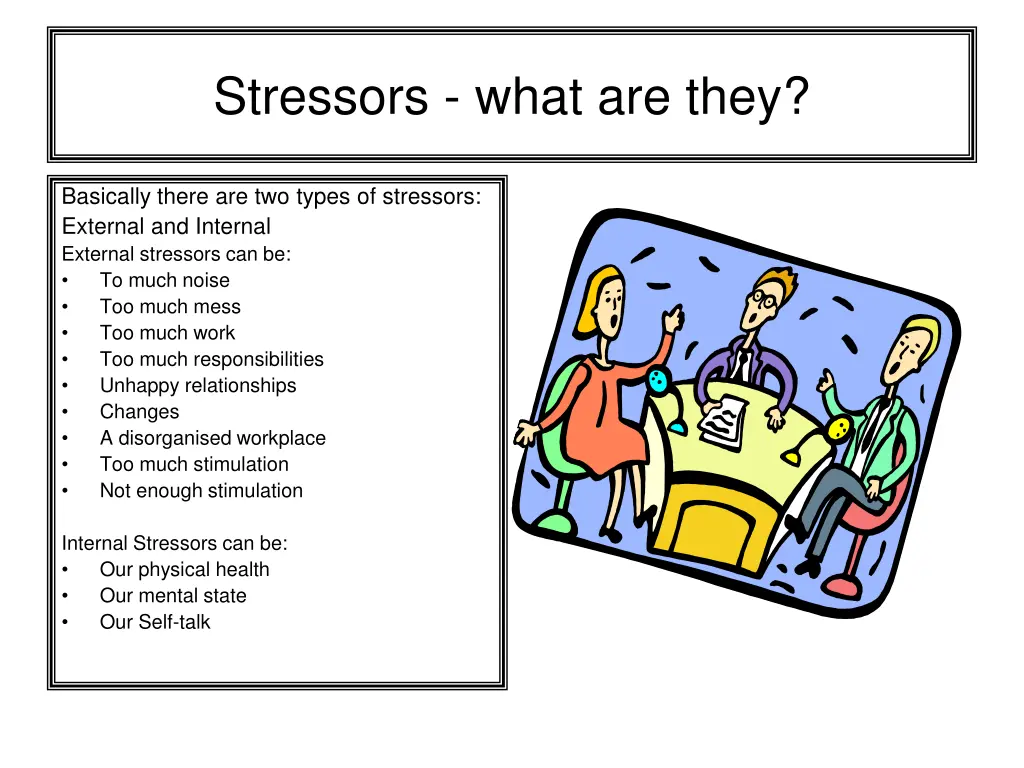 stressors what are they