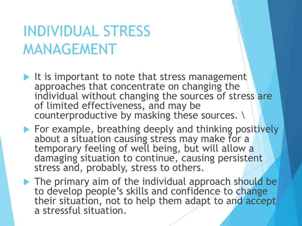 individual stress management 1