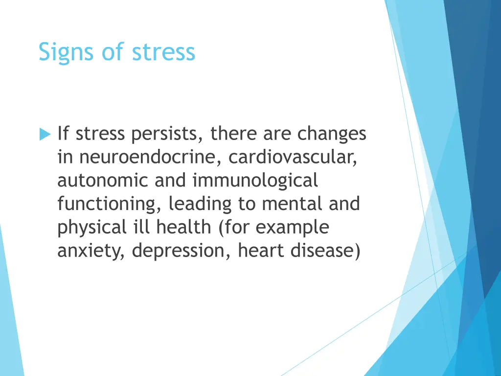 signs of stress 1