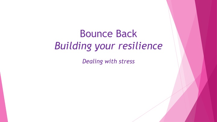 bounce back building your resilience