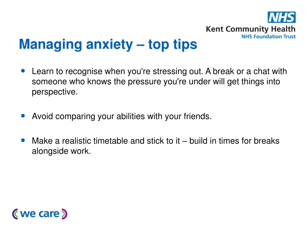 managing anxiety top tips