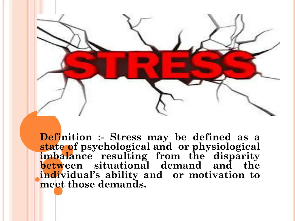 definition stress may be defined as a state