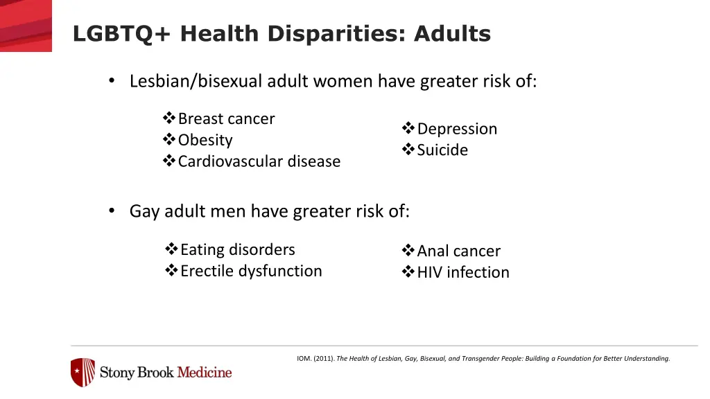 lgbtq health disparities adults