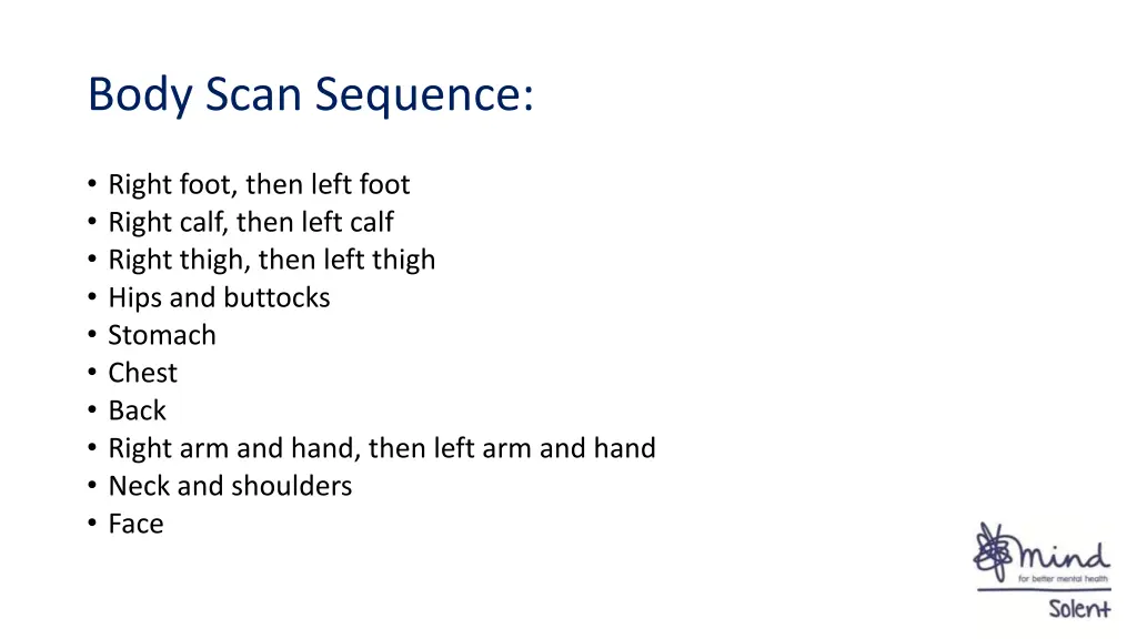 body scan sequence