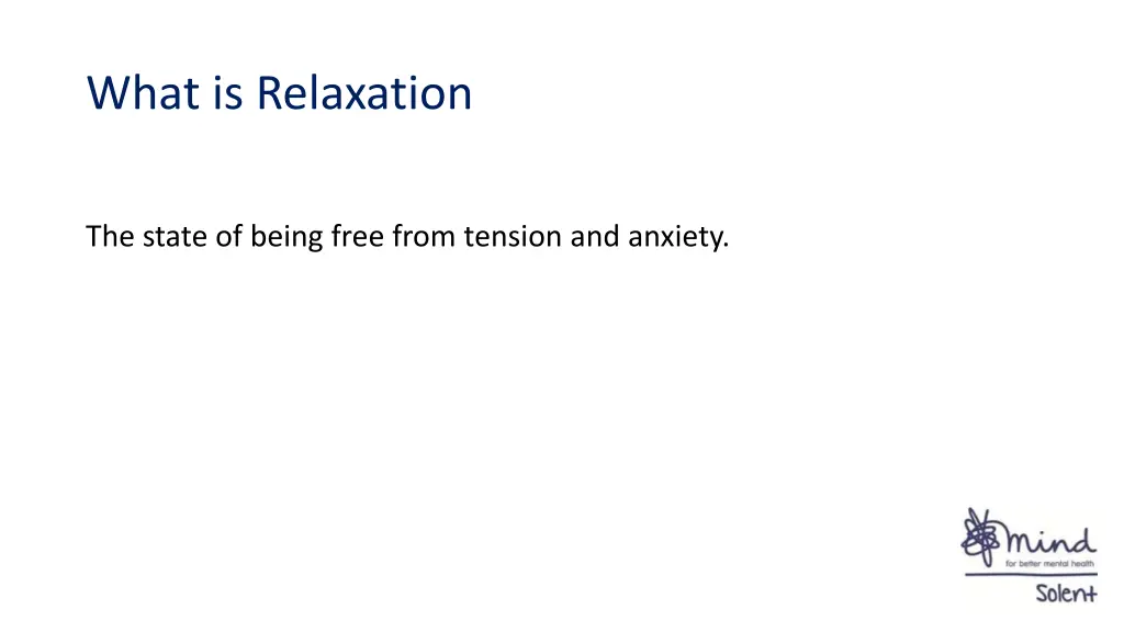 what is relaxation