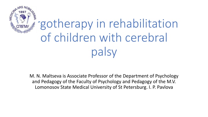 ergotherapy in rehabilitation of children with