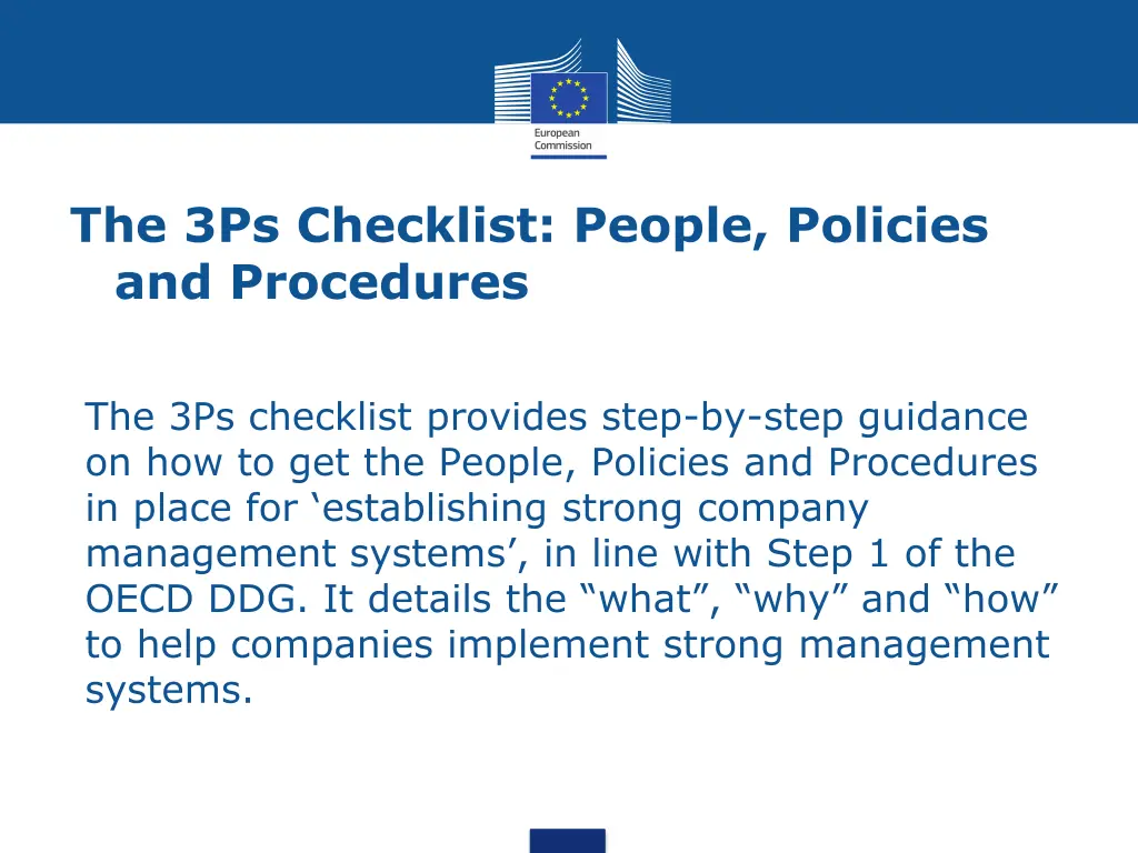 the 3ps checklist people policies and procedures