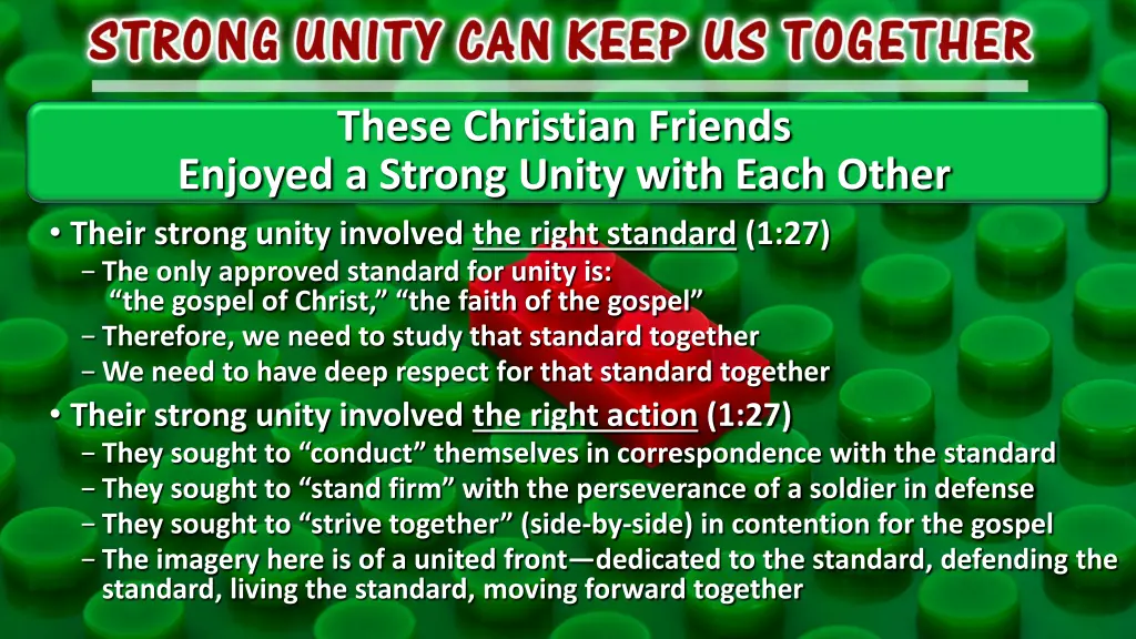 these christian friends enjoyed a strong unity