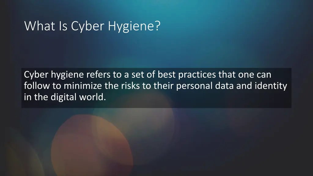 what is cyber hygiene