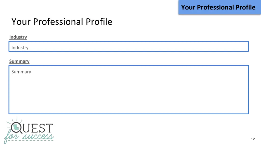 your professional profile 3