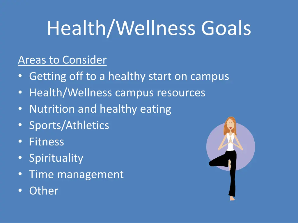 health wellness goals