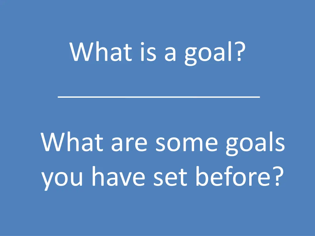 what is a goal