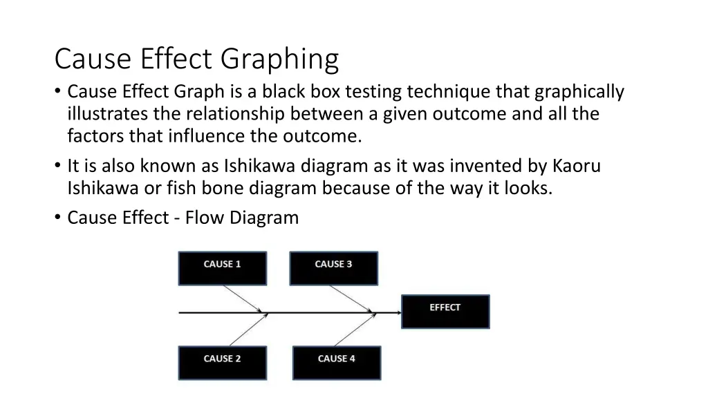 cause effect graphing cause effect graph