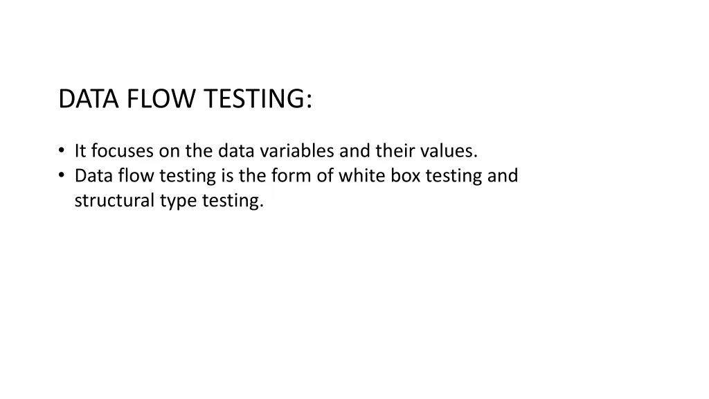 data flow testing