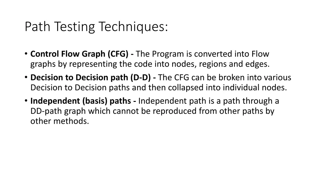 path testing techniques