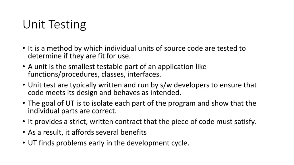 unit testing 1