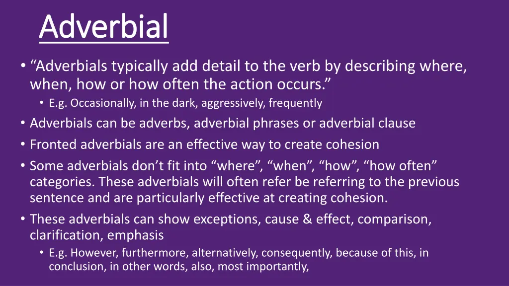 adverbial adverbial