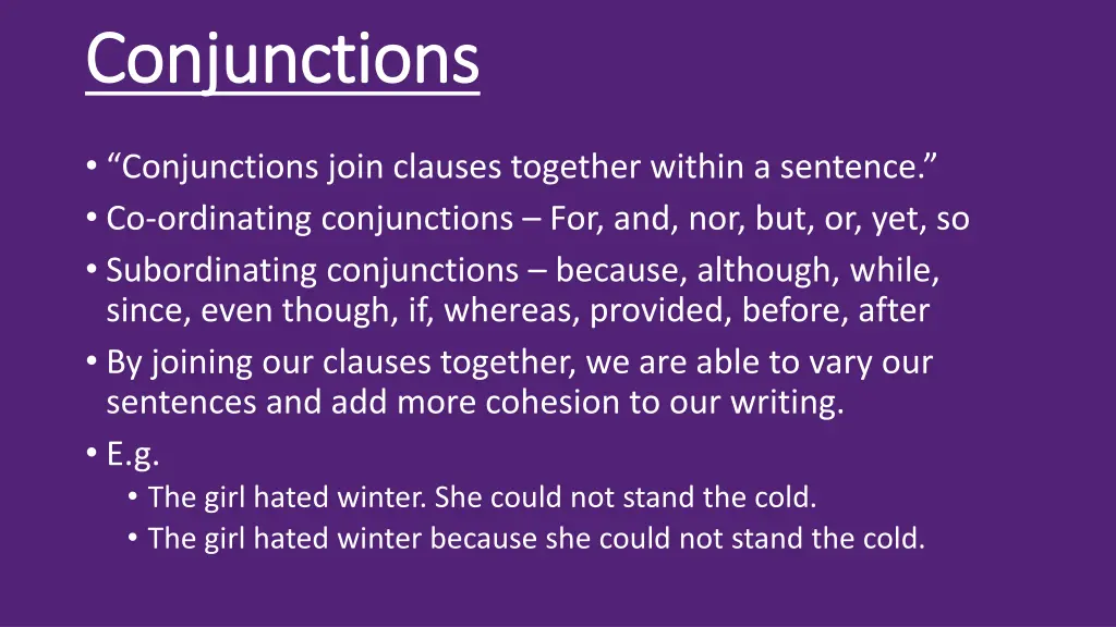 conjunctions conjunctions