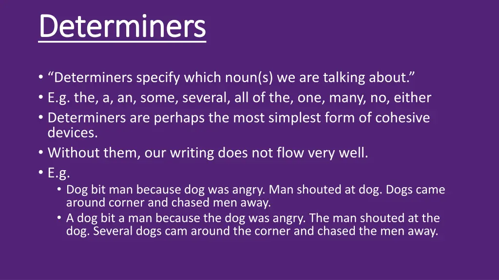 determiners determiners