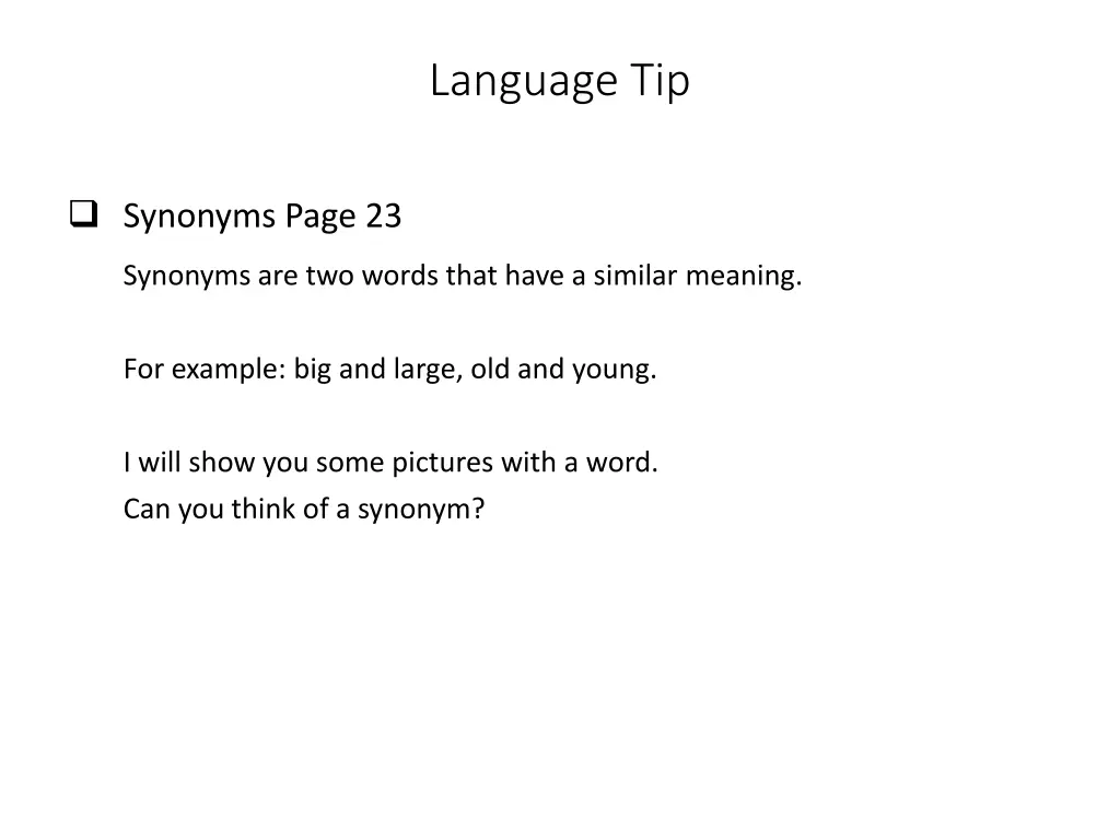 language tip 13