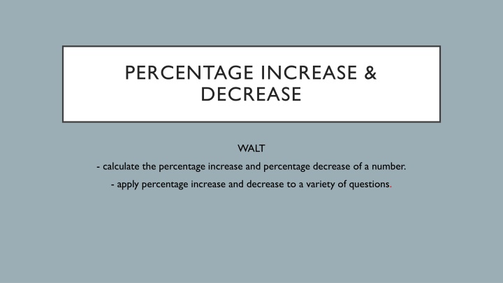 percentage increase decrease