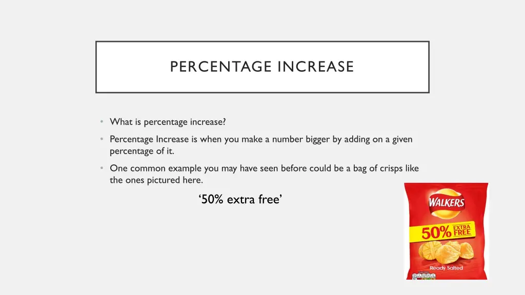 percentage increase