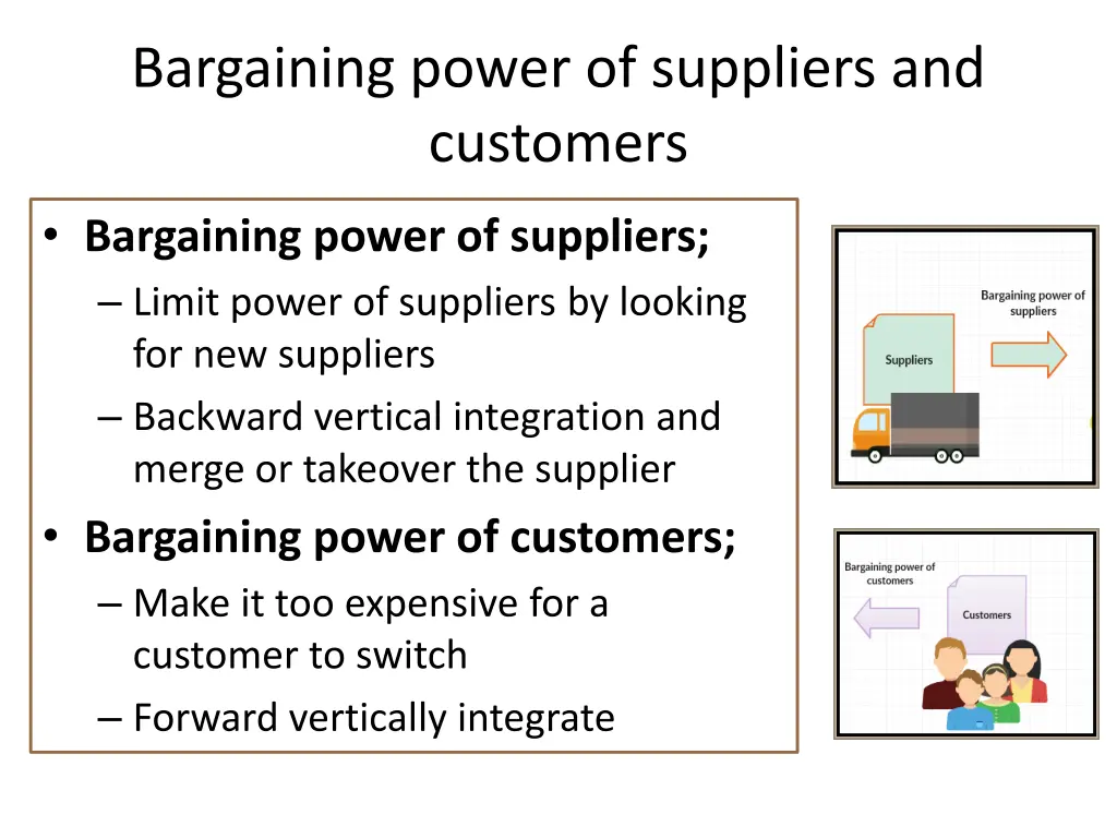 bargaining power of suppliers and customers