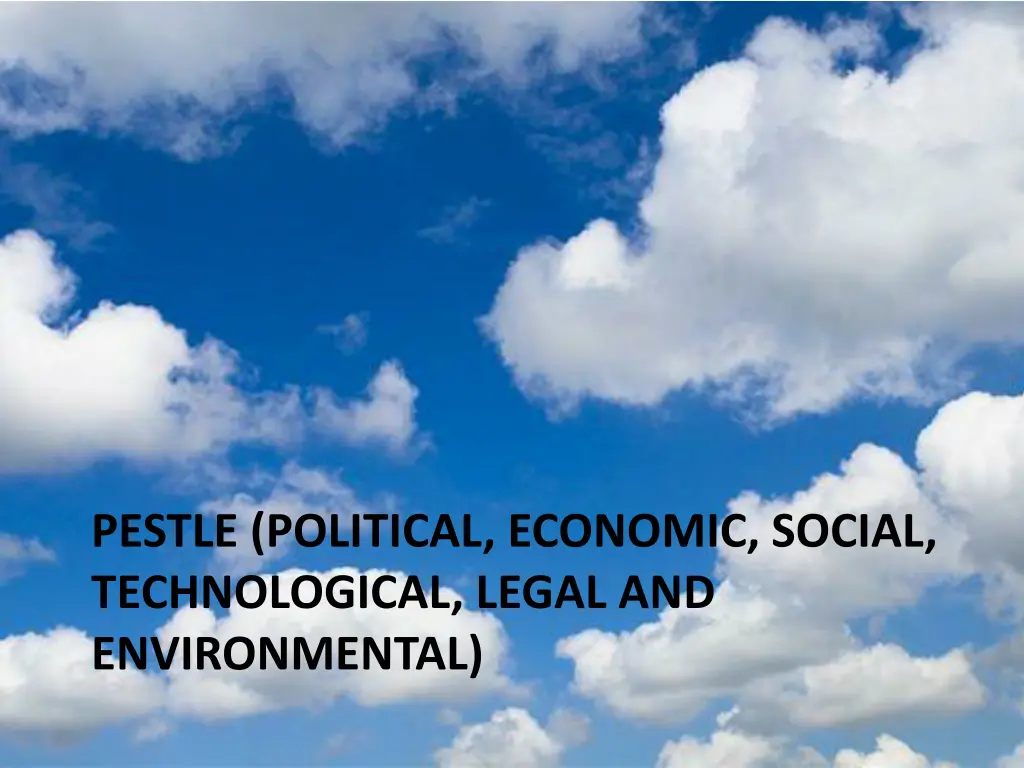 pestle political economic social technological