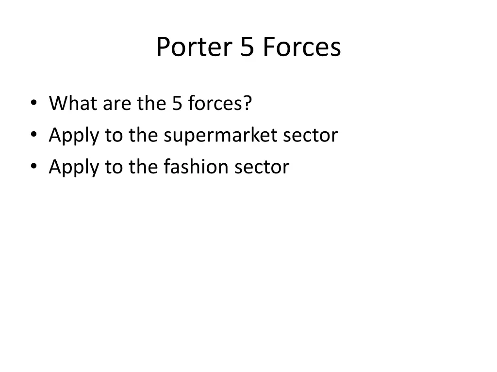 porter 5 forces