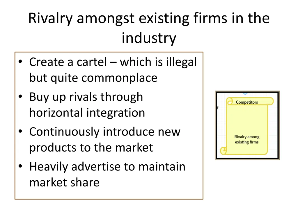 rivalry amongst existing firms in the industry