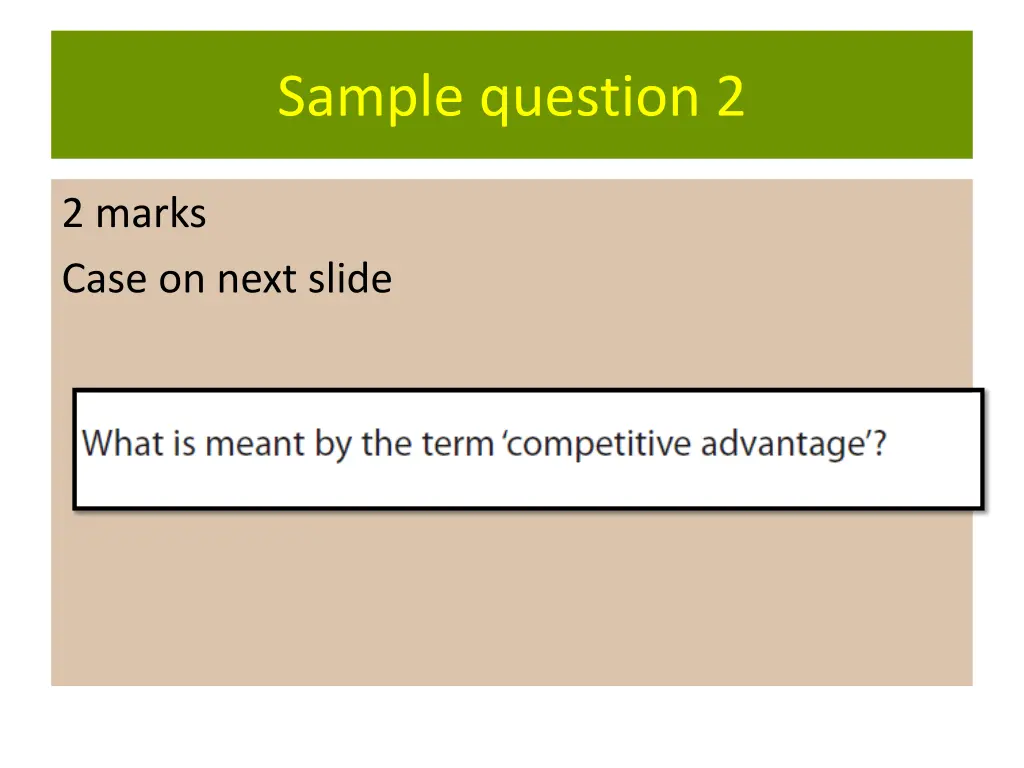 sample question 2