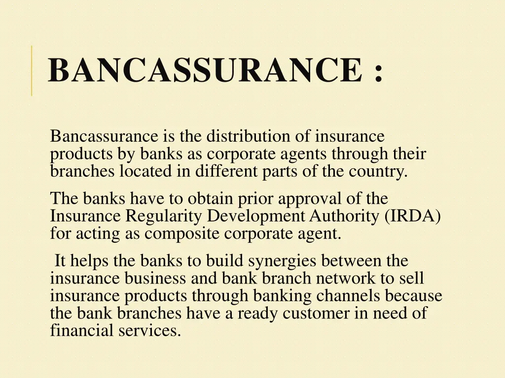 bancassurance